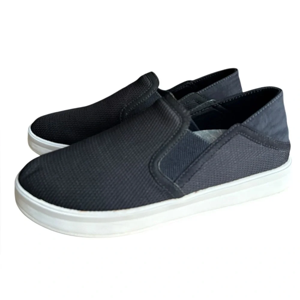 OLUKAI Kiihele Womens Black Slip On Casual Lounge Comfort Shoes size 8.